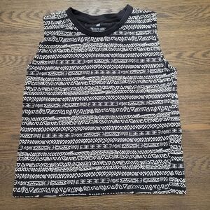 H&M Black and White Boxy Muscle Tee